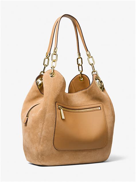 michael kors suede bucket bag|Michael Kors lillie bag.